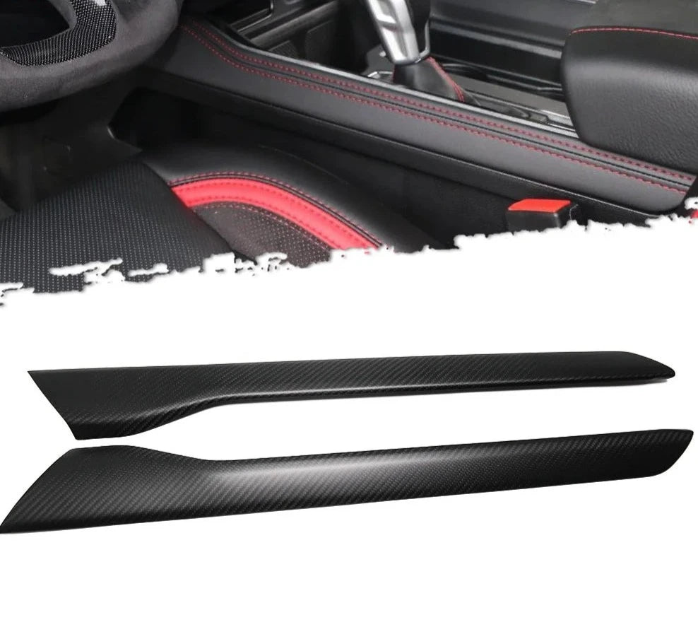 2PCS Carbon Fiber Center Console Side Panel Cover Trim For Ram TRX