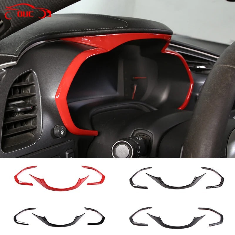 ABS Carbon Fiber Speedometer Cover Trim For C7 Corvette