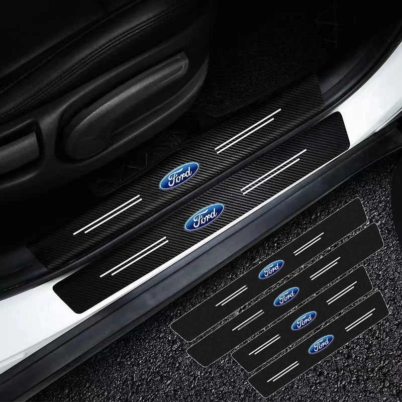 Carbon Fiber Look Door Sill Trim For Ford Focus