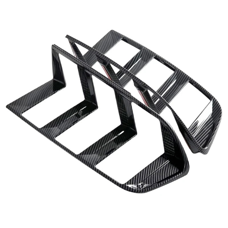 ABS Carbon Fiber Rear Tail Light Lamp Cover Trim For 2024 Mustang