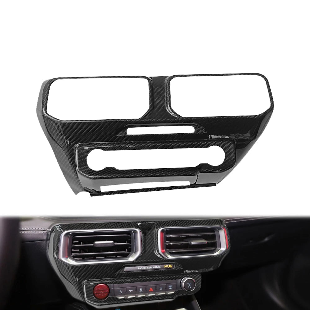 Carbon Fiber Middle Air Vent Trim For 2024 Mustang