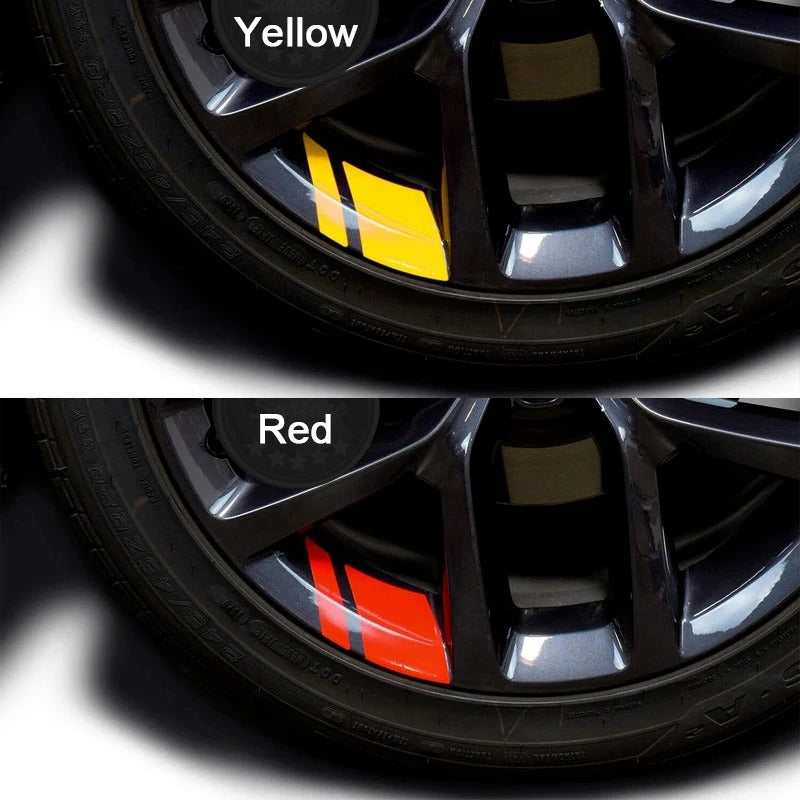 6 PCS Reflective Rim Vinyl Stickers For Dodge Charger/Challenger