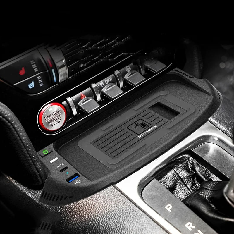 Wireless Charging Pad Trim For Mustang