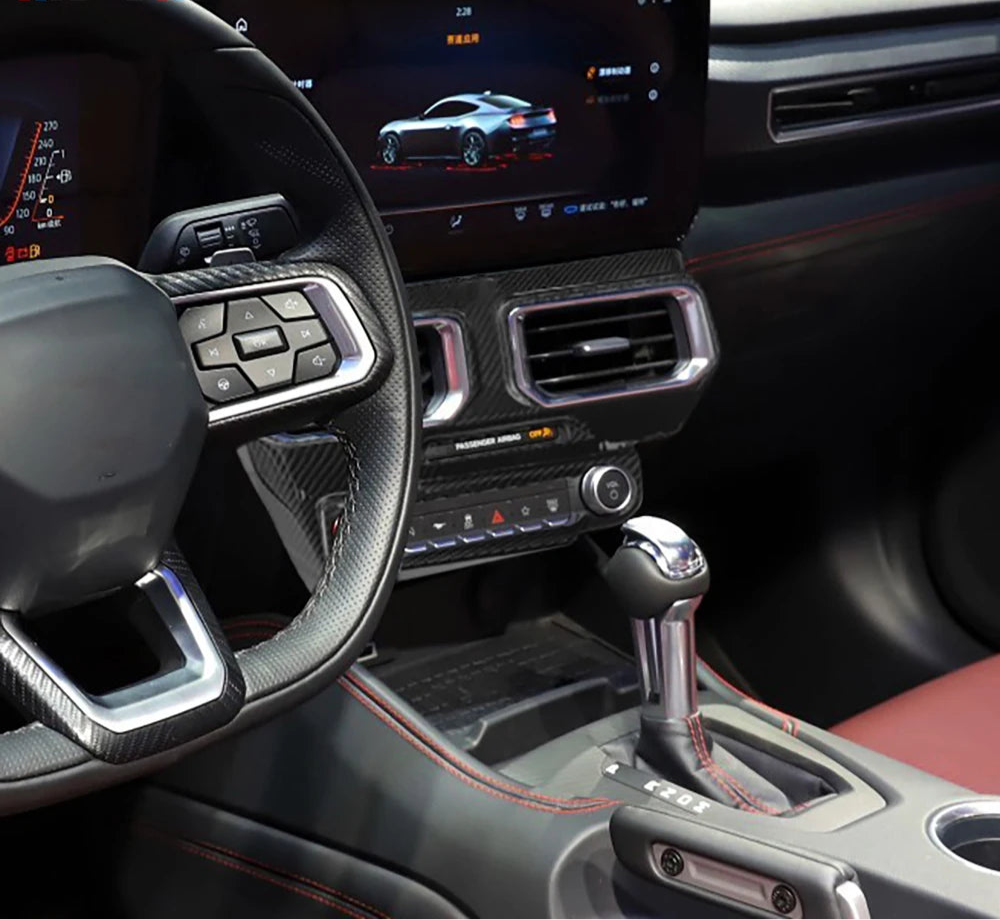 Carbon Fiber Middle Air Vent Trim For 2024 Mustang