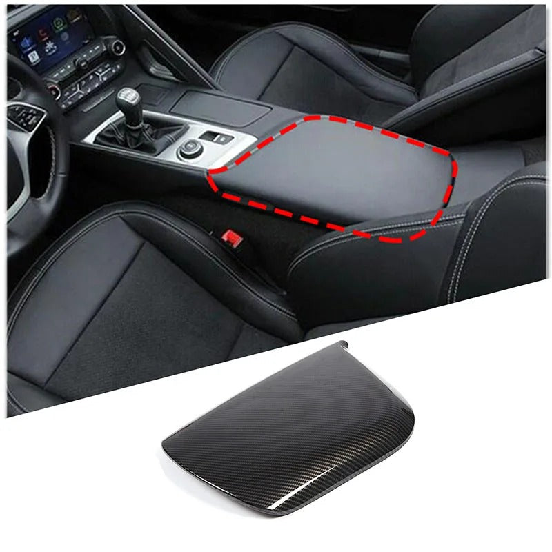 ABS Carbon Fiber Armrest Cover Trim For C7 Corvette