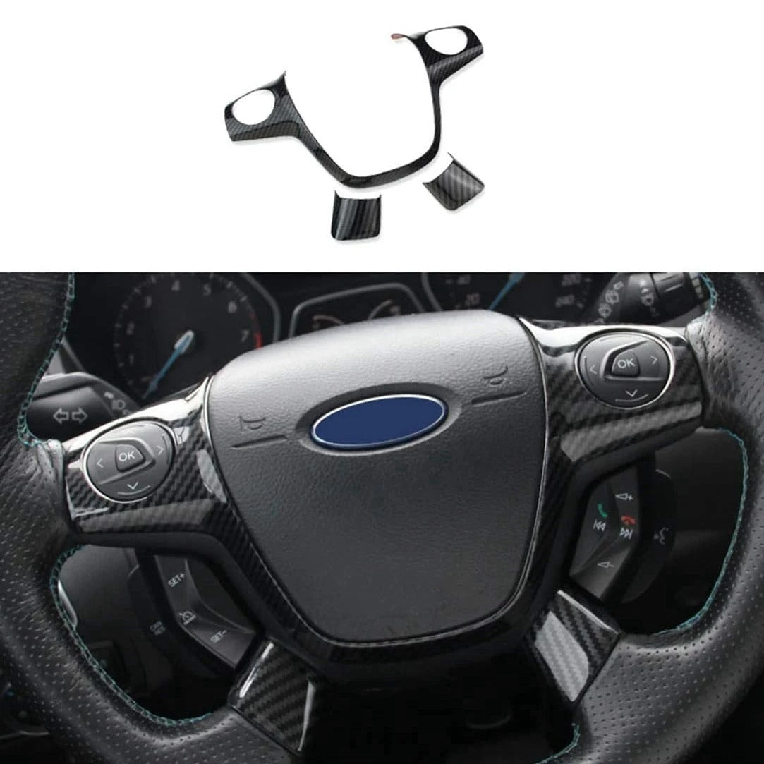 ABS Carbon Fiber Steering Wheel Cover For Ford Focus MK3