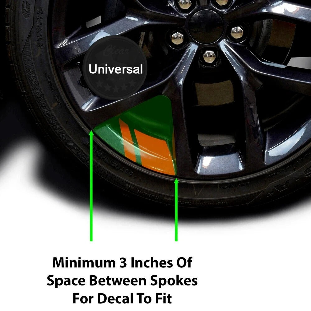 6 PCS Reflective Rim Vinyl Stickers For Dodge Charger/Challenger