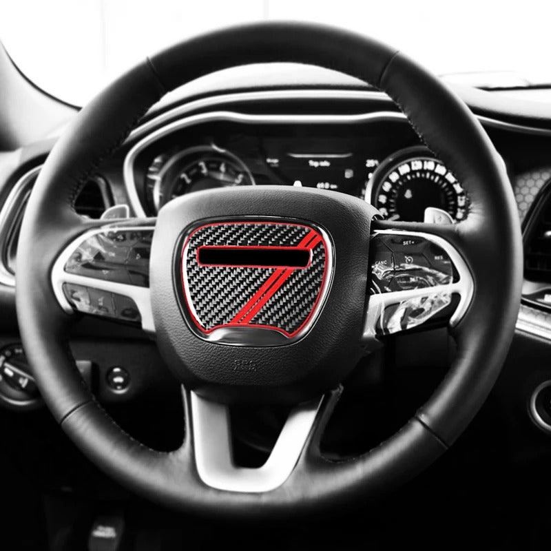 Soft Carbon Fiber Airbag Cover Trim For Dodge Charger/Challenger