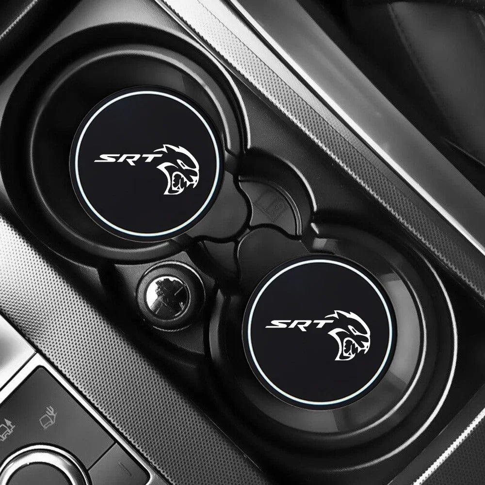 2PCS Rubber Hellcat Cup Holder Trim For Dodge Charger/Challenger