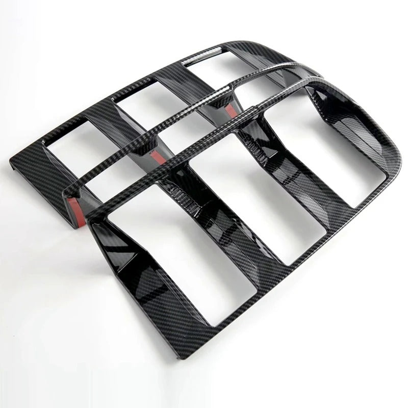 ABS Carbon Fiber Rear Tail Light Lamp Cover Trim For 2024 Mustang