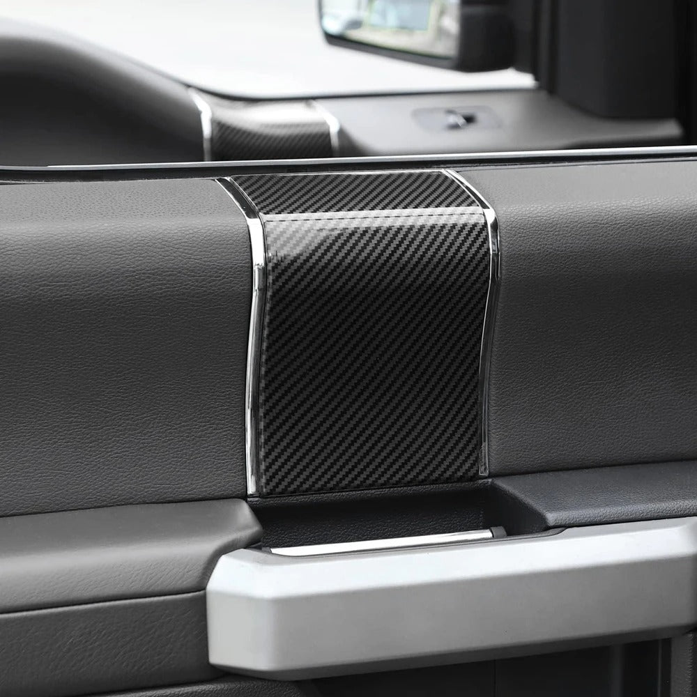ABS Carbon Fiber Door Handle Panel Trim For Ford F-150