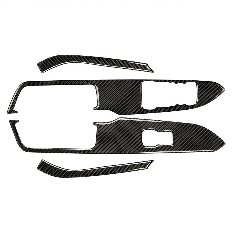 Carbon Fiber Window Control Panel Trim For Mustang