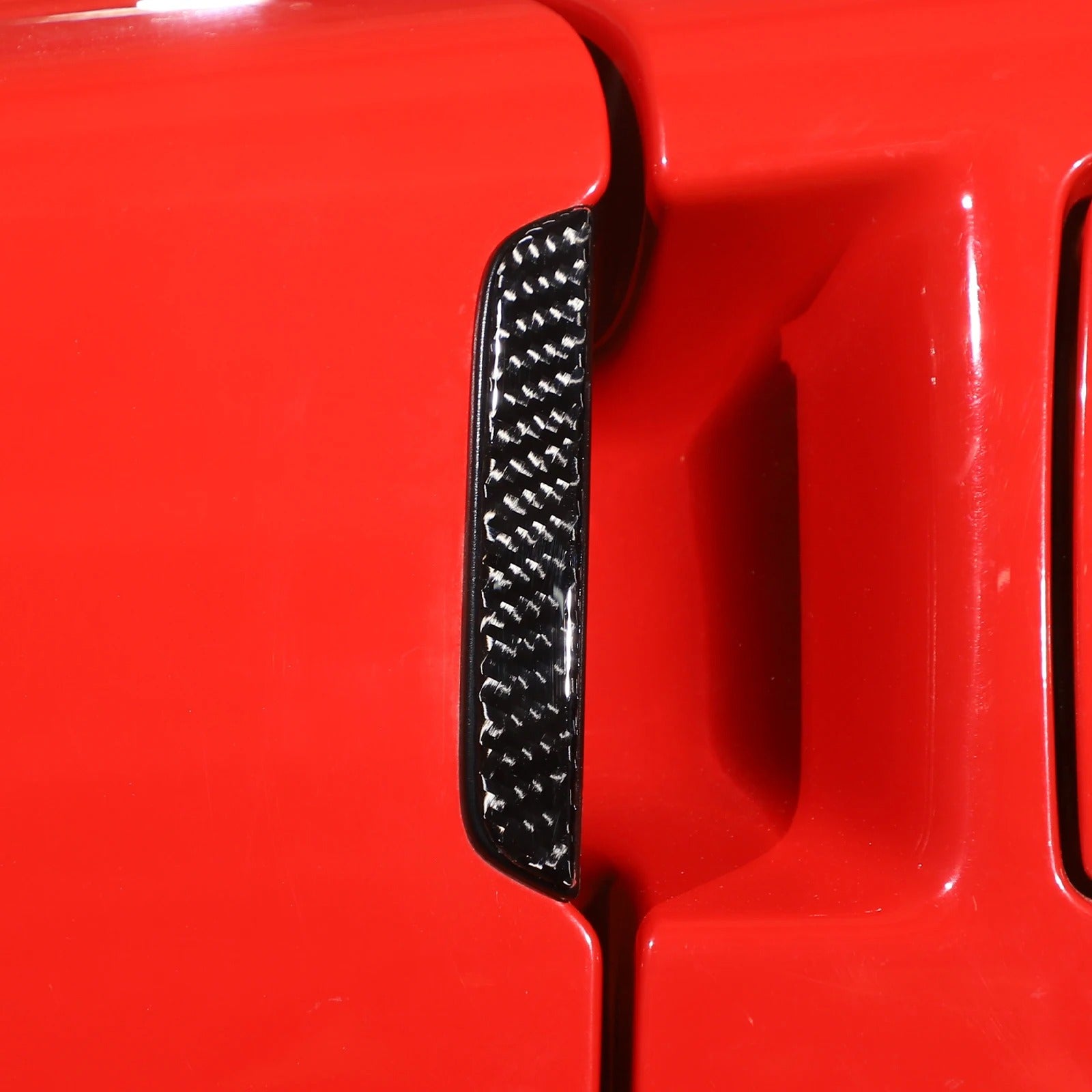 Soft Carbon Fiber Door Handle Frame Panel Cover For C6 Corvette