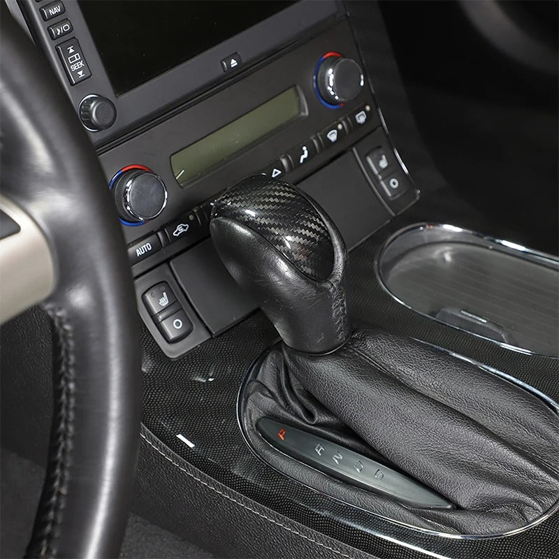 Carbon Fiber Shift Knob Head Cover Trim For C6 Corvette