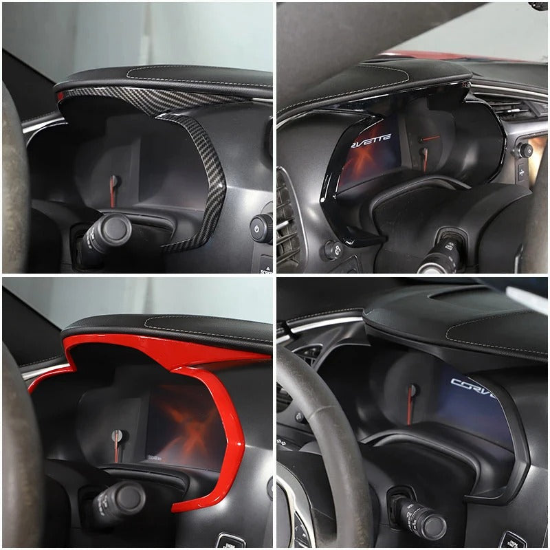 ABS Carbon Fiber Speedometer Cover Trim For C7 Corvette