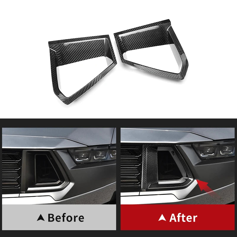 Carbon Fiber Grill Air Intake Cover For 2024 Mustang