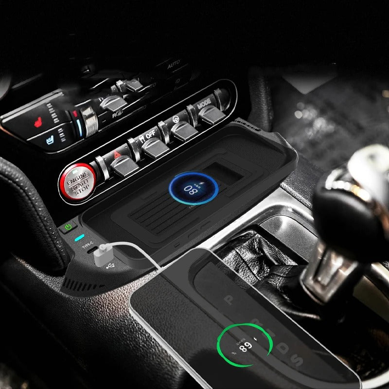Wireless Charging Pad Trim For Mustang