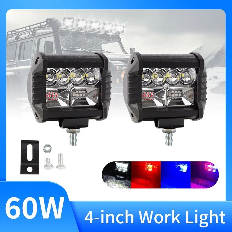 60W LED Red/Blue/White Lighting Lamp For Jeep Wrangler