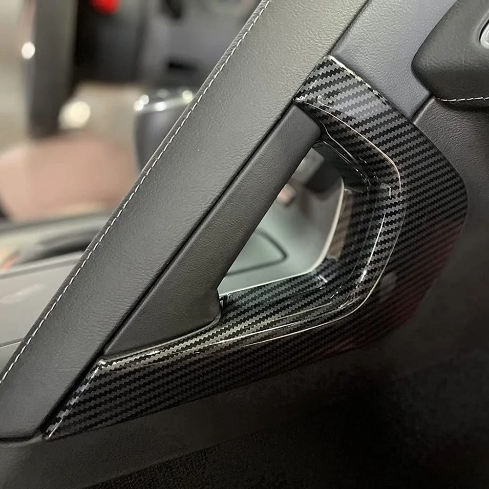 ABS Carbon Fiber Central Control Armrest Cover Trim For C7 Corvette