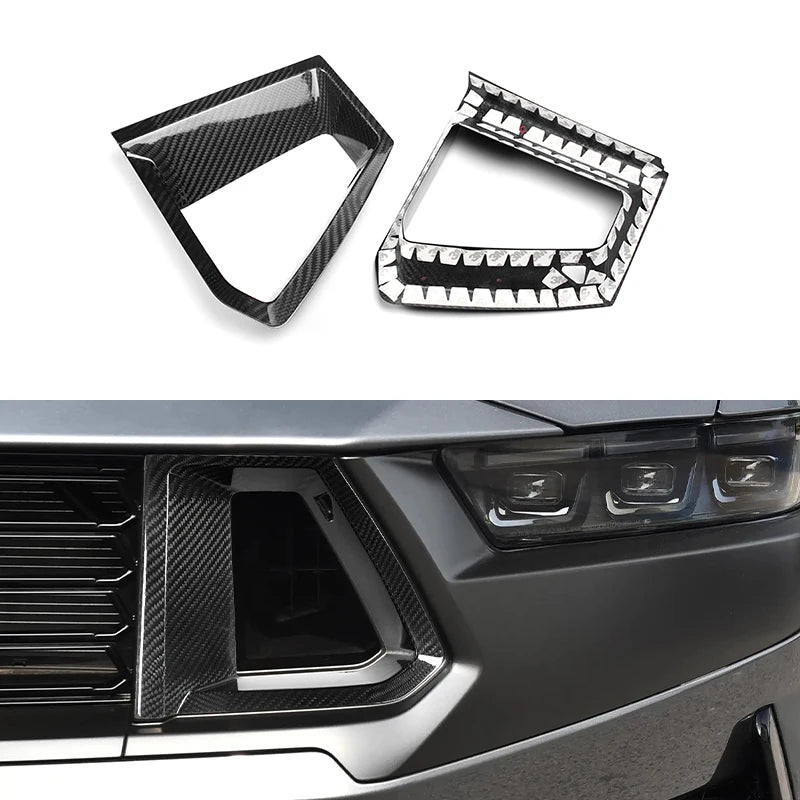 Carbon Fiber Grill Air Intake Cover For 2024 Mustang