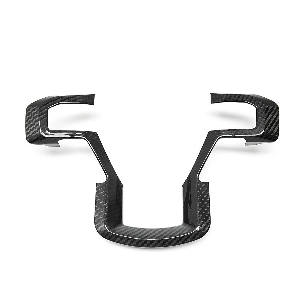 Real Carbon Fiber Steering Wheel Cover Trim For F-150