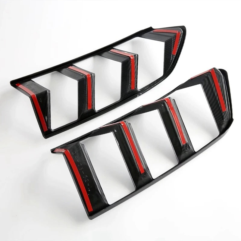 ABS Carbon Fiber Rear Tail Light Lamp Cover Trim For 2024 Mustang