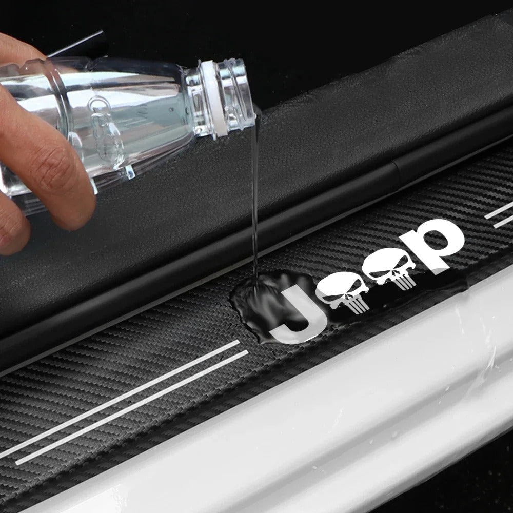 4PCS Door Sill Sticker Trim For Jeep SRT