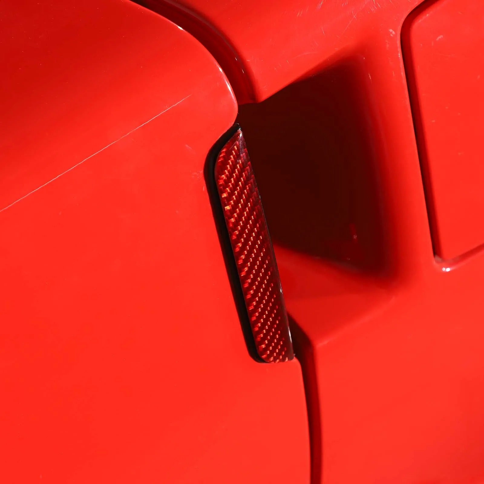 Soft Carbon Fiber Door Handle Frame Panel Cover For C6 Corvette