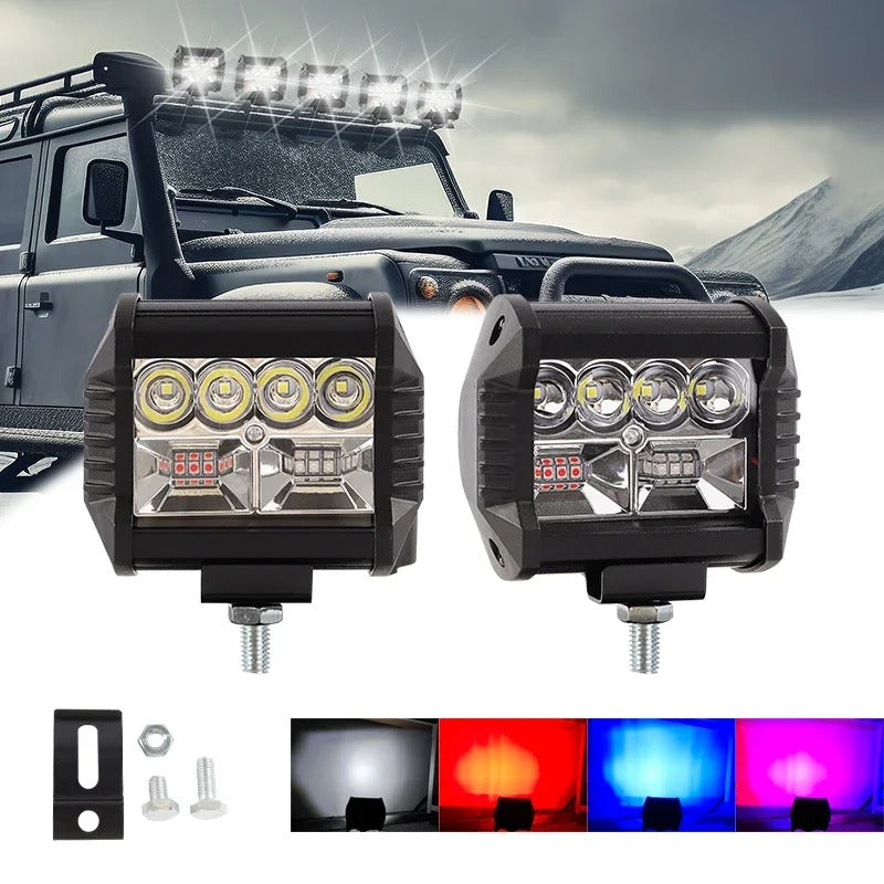 60W LED Red/Blue/White Lighting Lamp For Jeep Wrangler