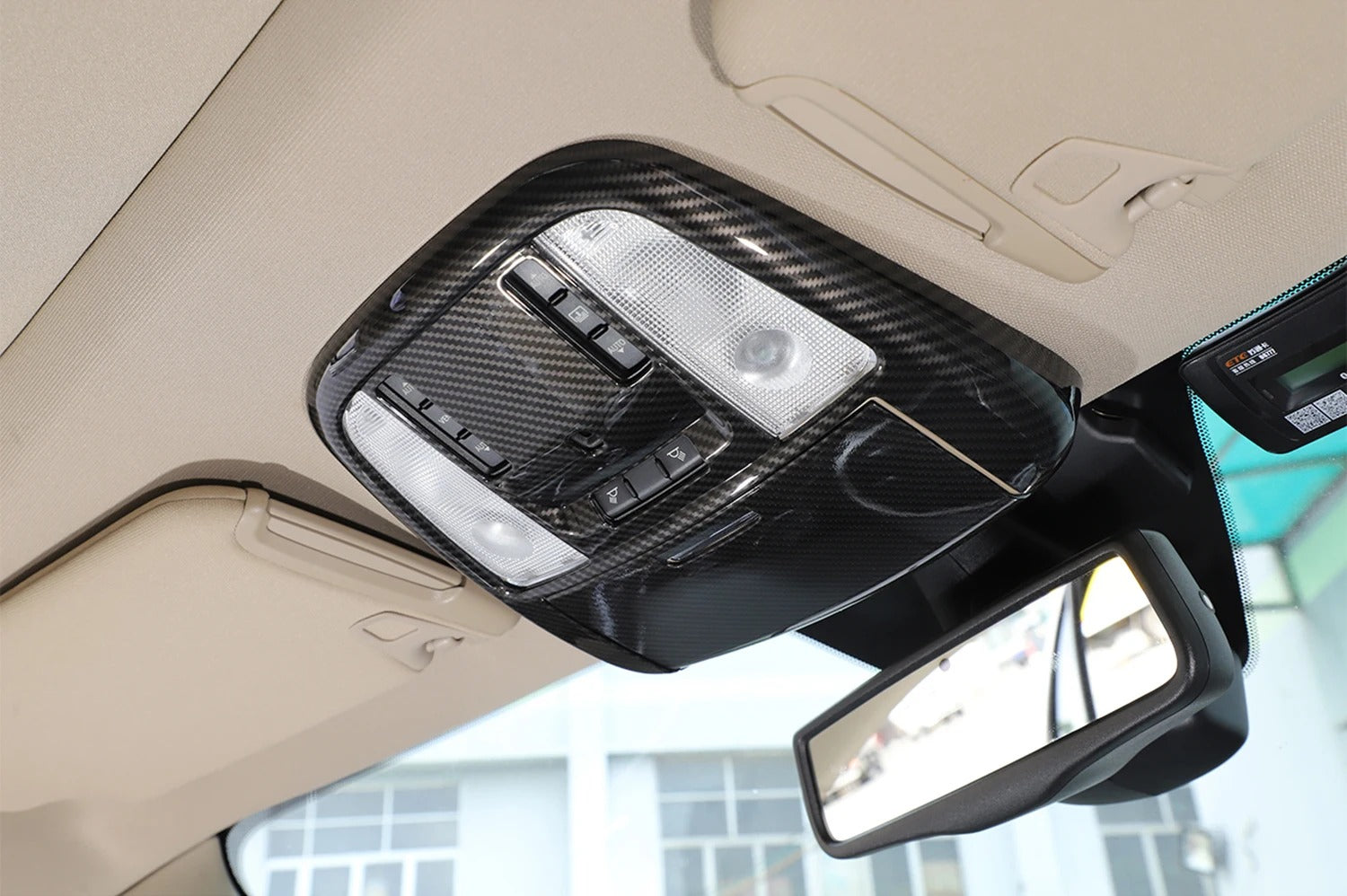 ABS Carbon Fiber Reading Light Lamp Cover For Jeep SRT