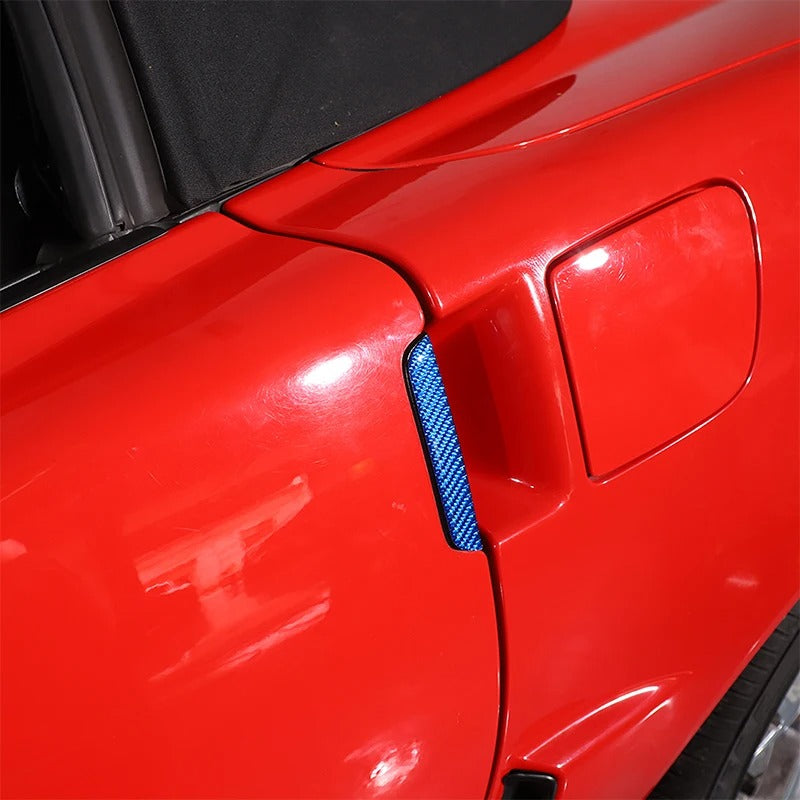 Soft Carbon Fiber Door Handle Frame Panel Cover For C6 Corvette