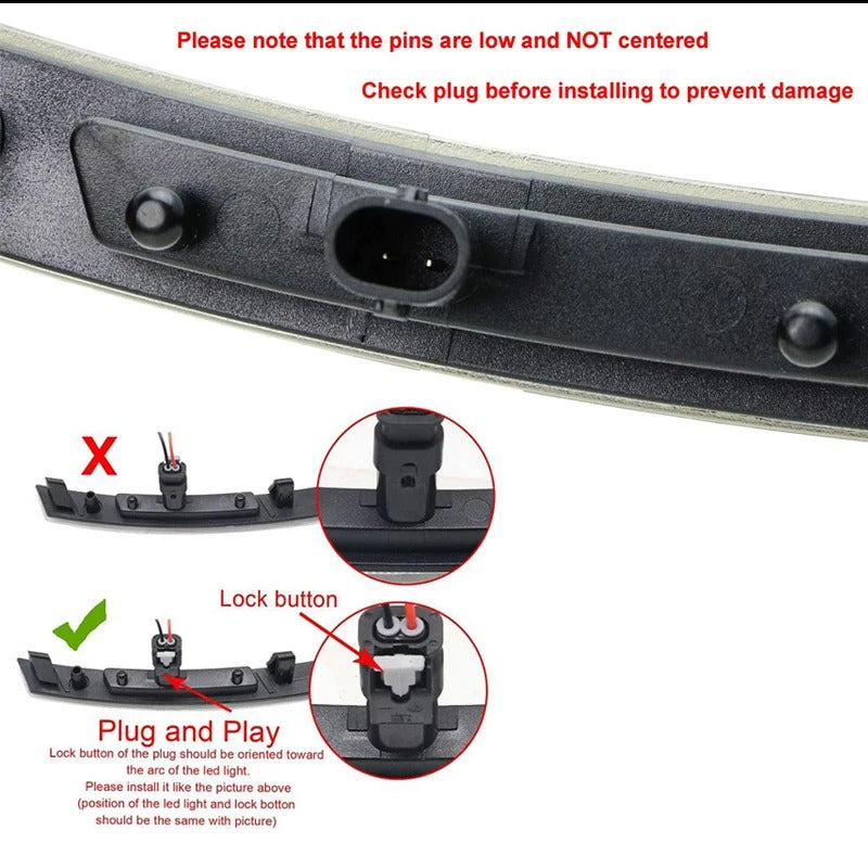 Smoked Front & Rear Bumper LED Side Reflectors For C7 Corvette