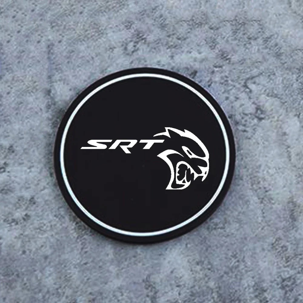 2PCS Rubber Hellcat Cup Holder Trim For Dodge Charger/Challenger