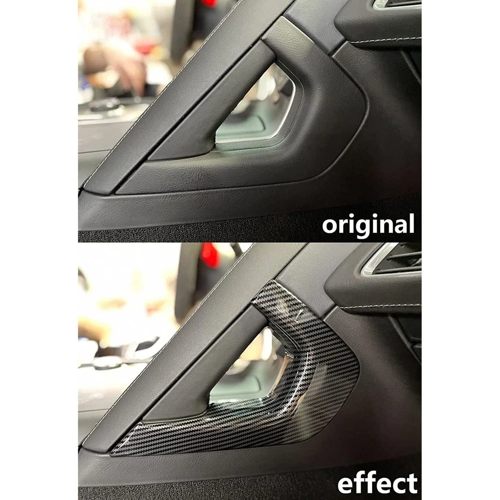 ABS Carbon Fiber Look Central Control/Armrest Cover Trim For C7 Corvette