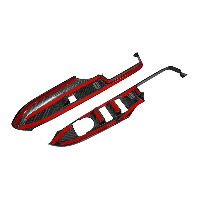 Carbon Fiber Window Controller Peniel Cover Trim For 2024 Mustang