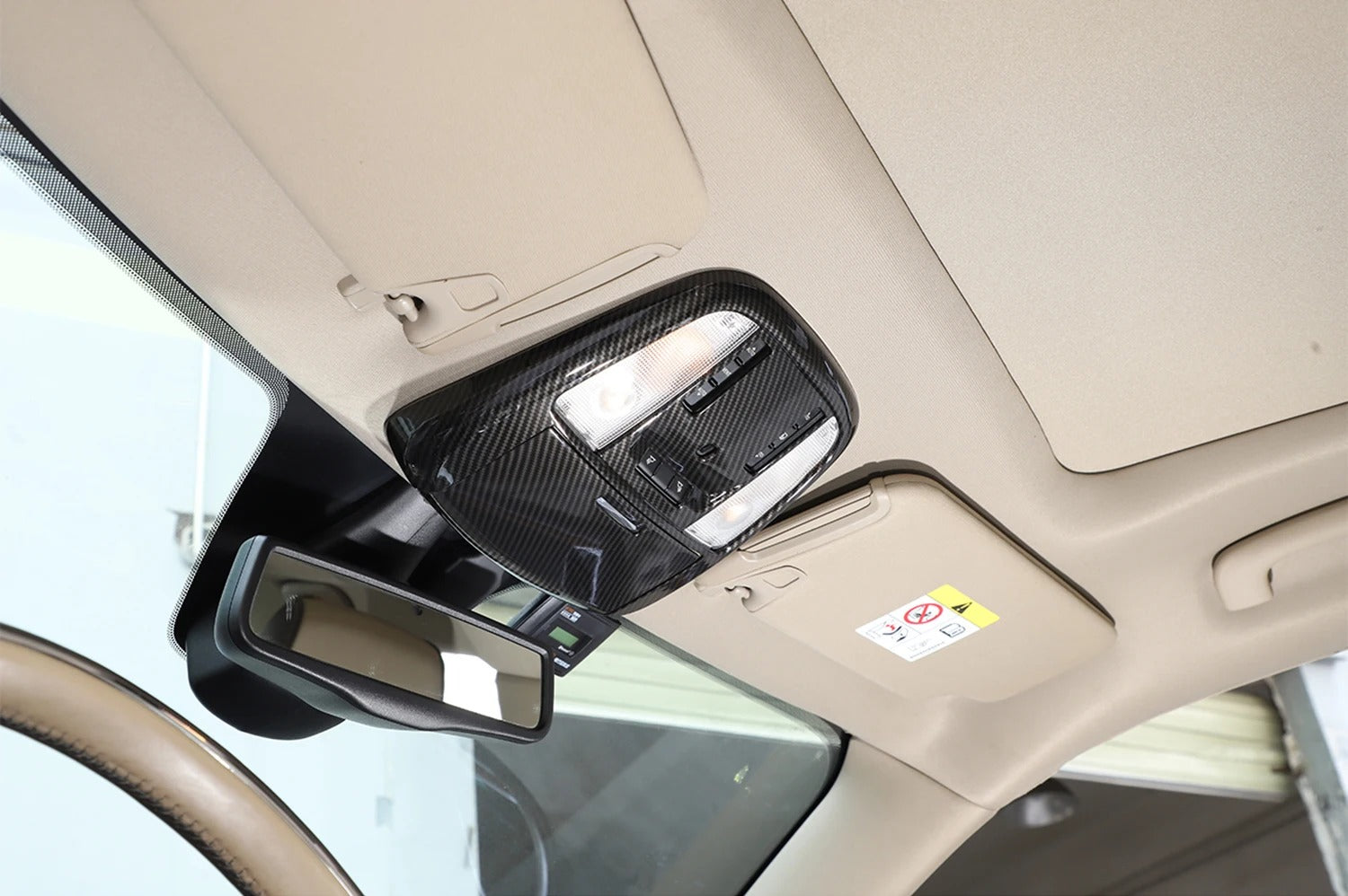 ABS Carbon Fiber Reading Light Lamp Cover For Jeep SRT