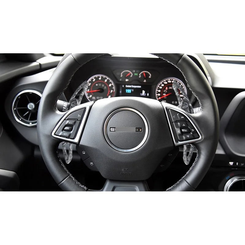 ABS Carbon Fiber Paddle Shifters Trim For Chevy Camaro