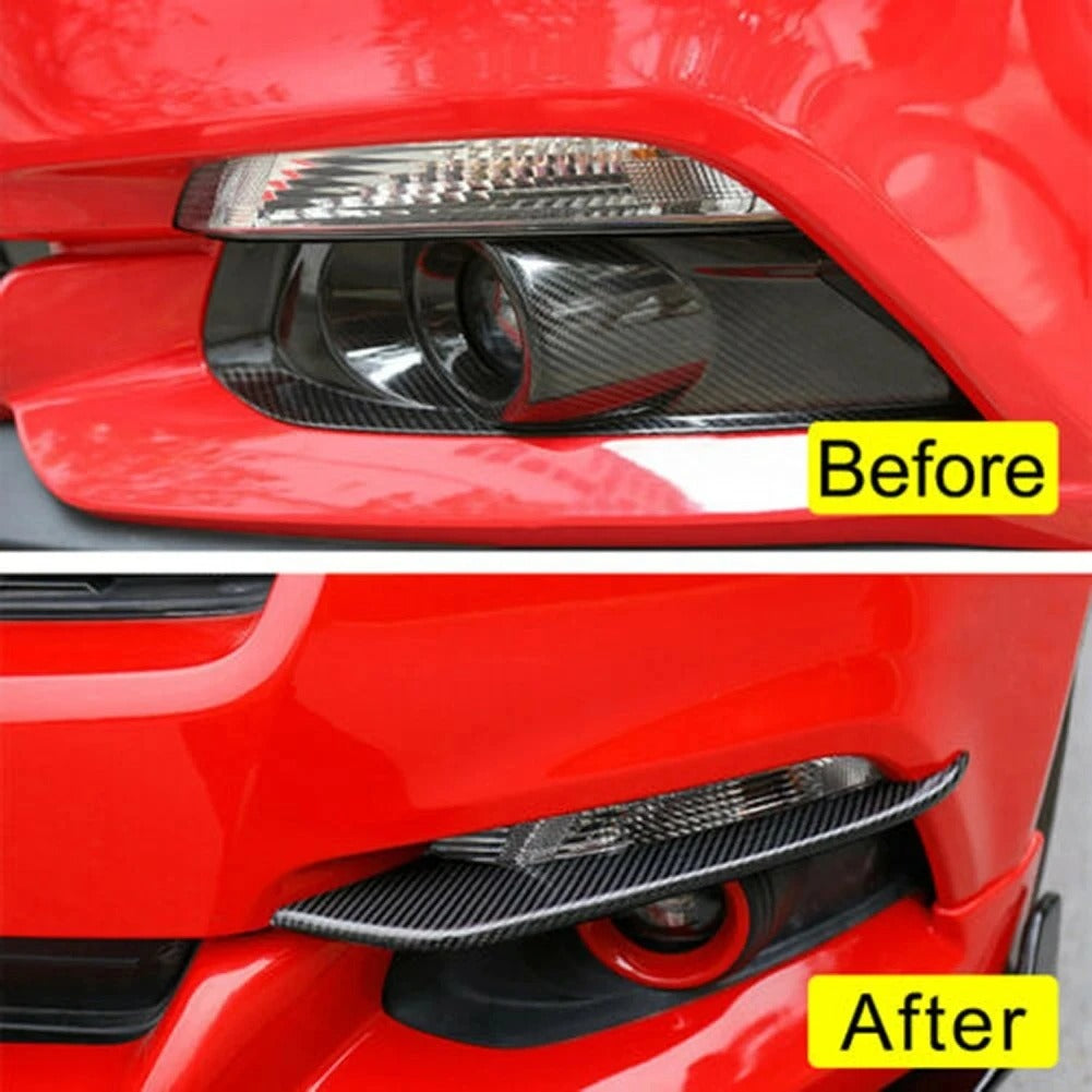 ABS Plastic Front Fog Light Splitters Front Lip For Mustang