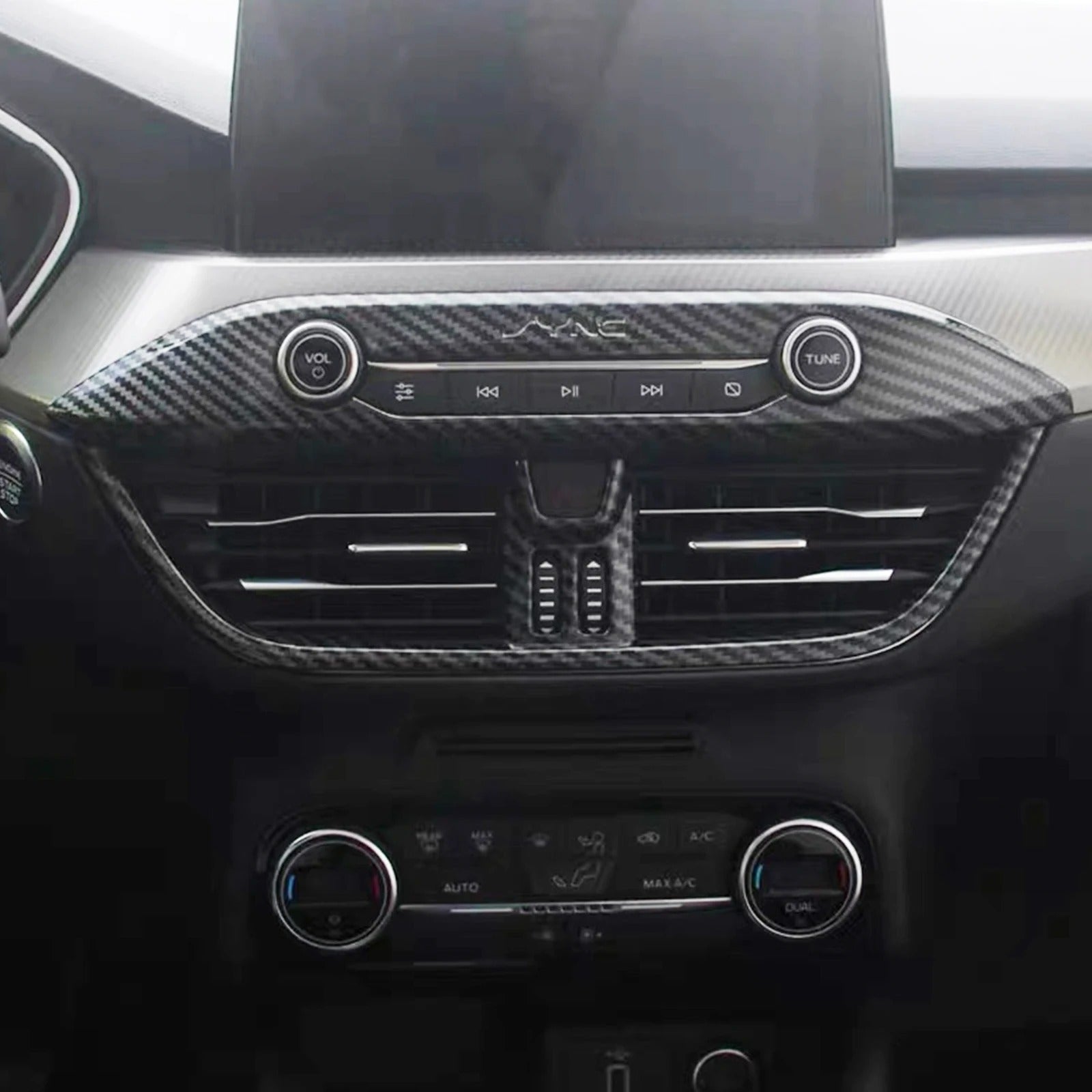 ABS Carbon Fiber Central AC Control Trim For Ford Focus MK4