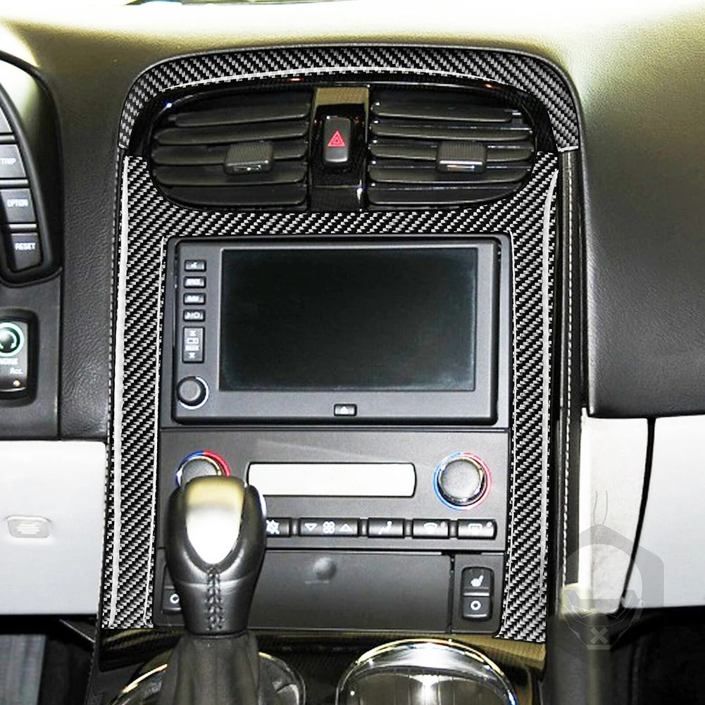 Carbon Fiber Central Console Frame Cover Trim For C6 Corvette