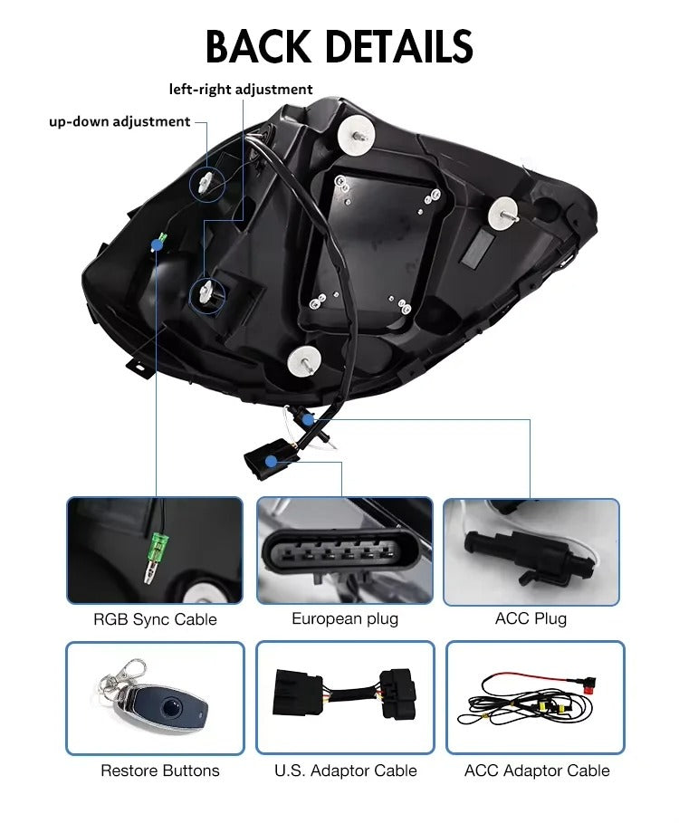 TT-ABC RGB Headlights For C6 Corvette