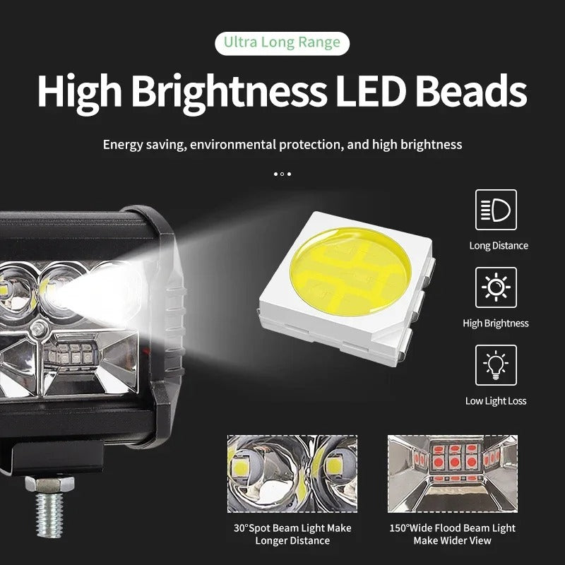60W LED Red/Blue/White Lighting Lamp For Jeep Wrangler