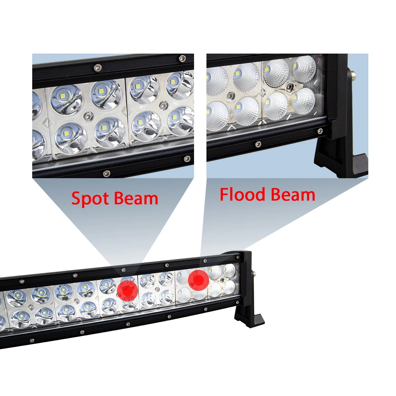 Curved LED Dual Row Bar Light For Jeep Wrangler