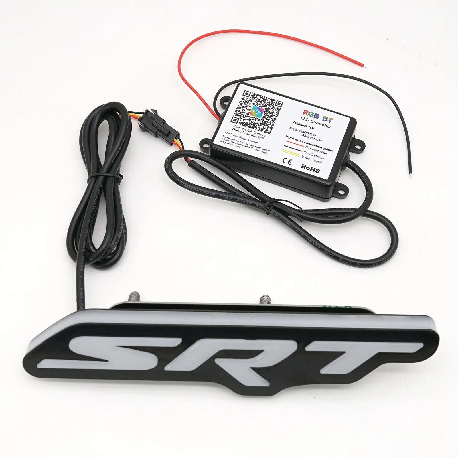 SRT Multi-Color Dynamic RGB Grill Emblem Trim For Dodge Charger/Challenger