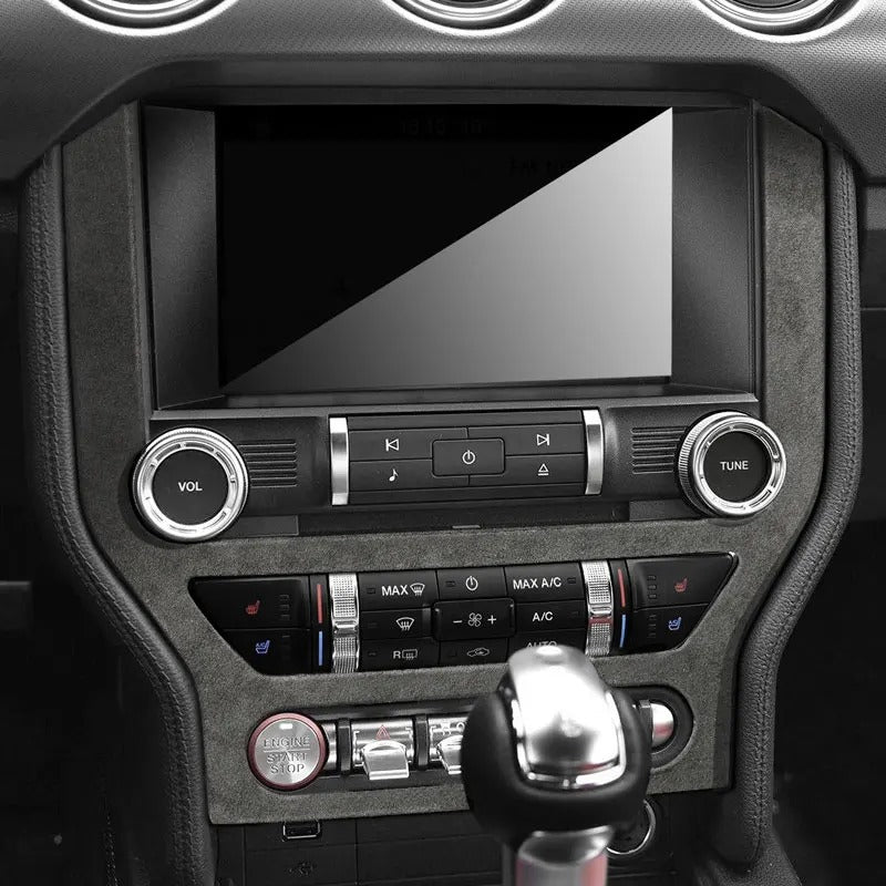 Alcantara Center Console Armrest Box Cover Panel Trim For Mustang