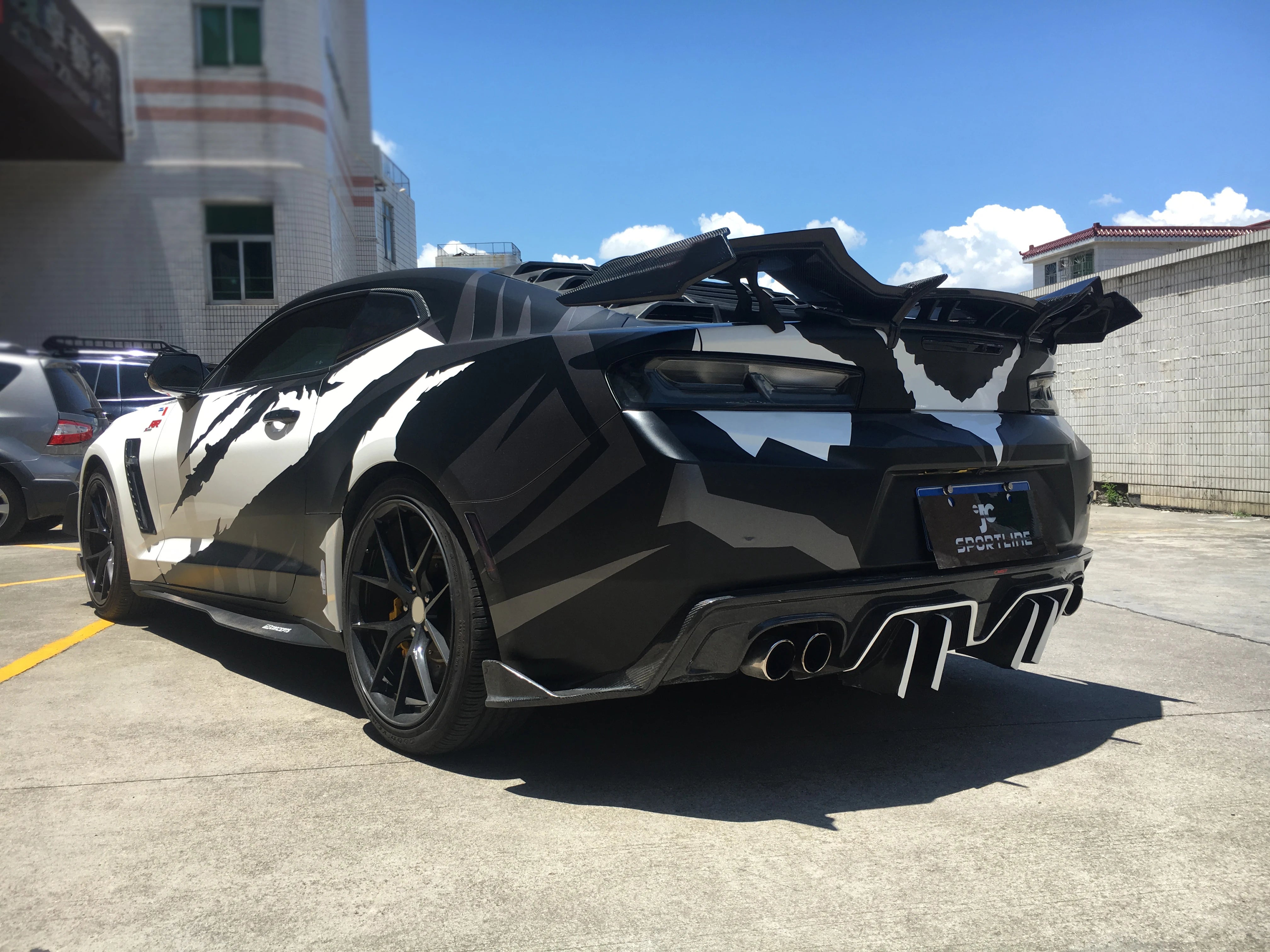 Carbon Fiber BAT Style Wing For Chevy Camaro
