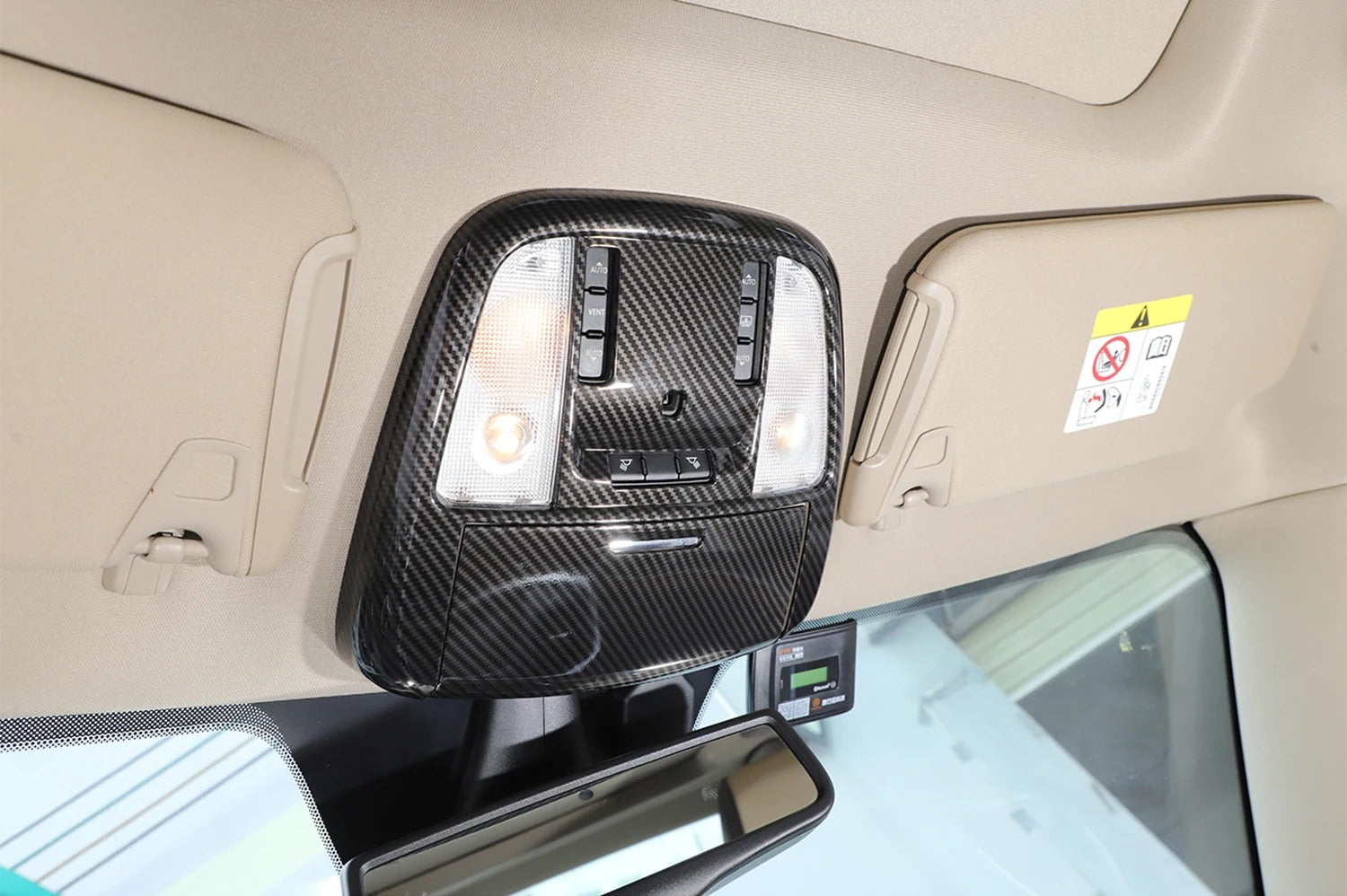 ABS Carbon Fiber Reading Light Lamp Cover For Jeep SRT