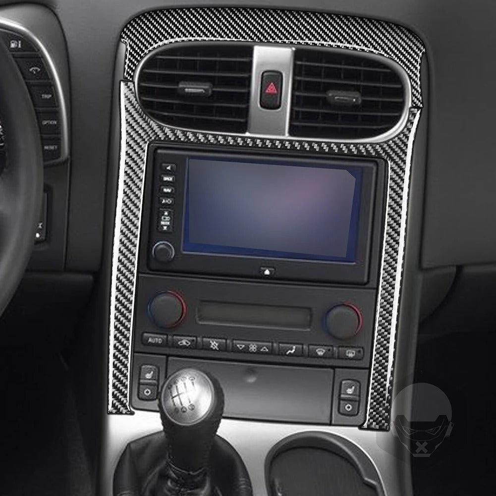 Carbon Fiber Central Console Frame Cover Trim For C6 Corvette
