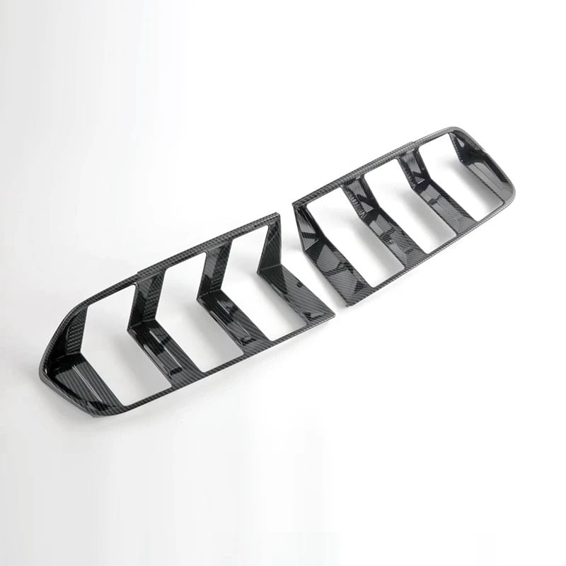 ABS Carbon Fiber Rear Tail Light Lamp Cover Trim For 2024 Mustang