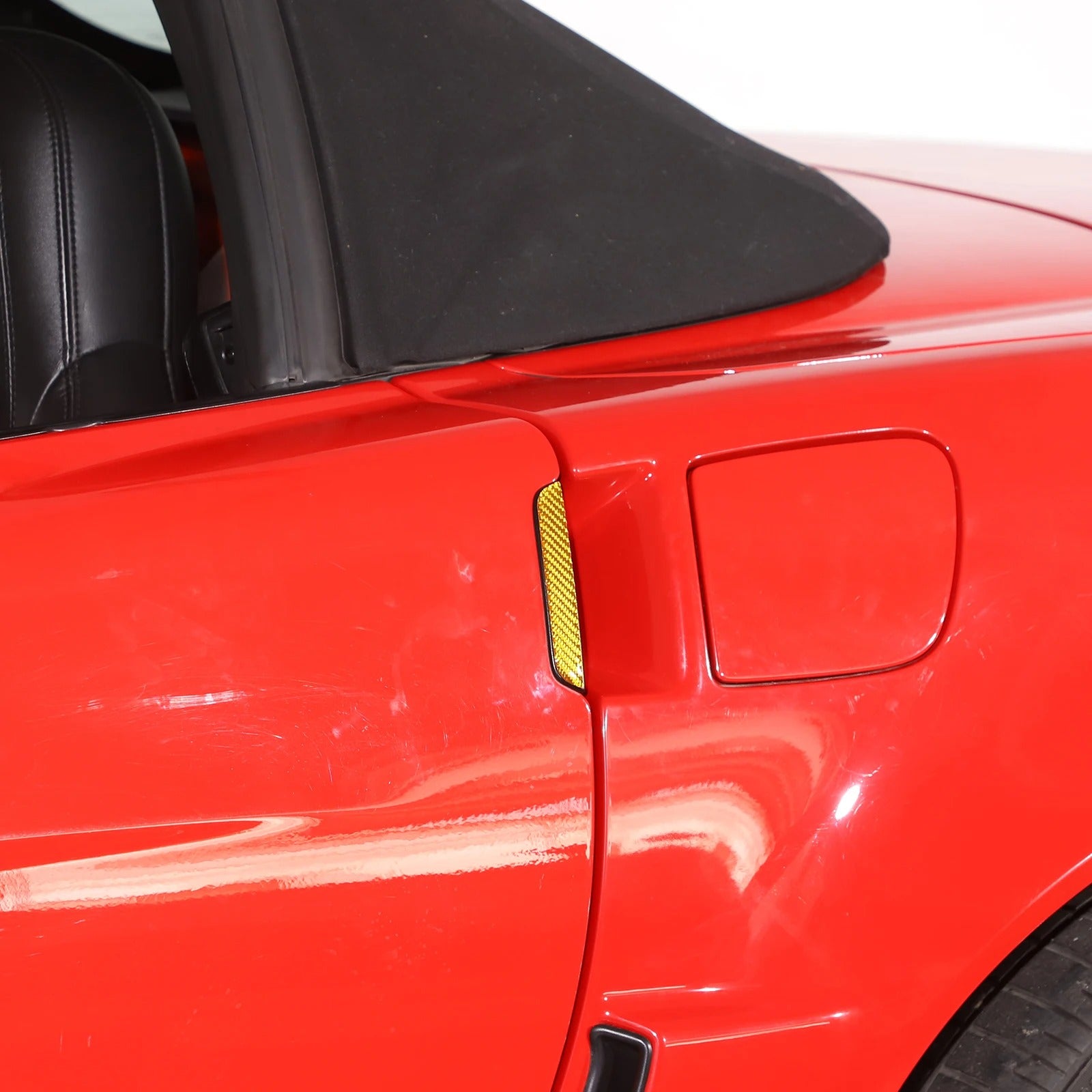 Soft Carbon Fiber Door Handle Frame Panel Cover For C6 Corvette